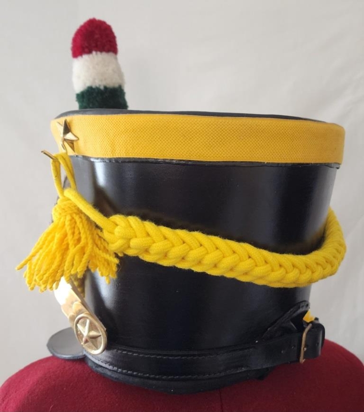 Mexican Infantry Artillery Leather Shako Complete Corps Sutler