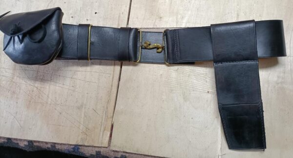 95th Rifles Waist Belt leather with bullet bag and bayonet frogg 100% ...