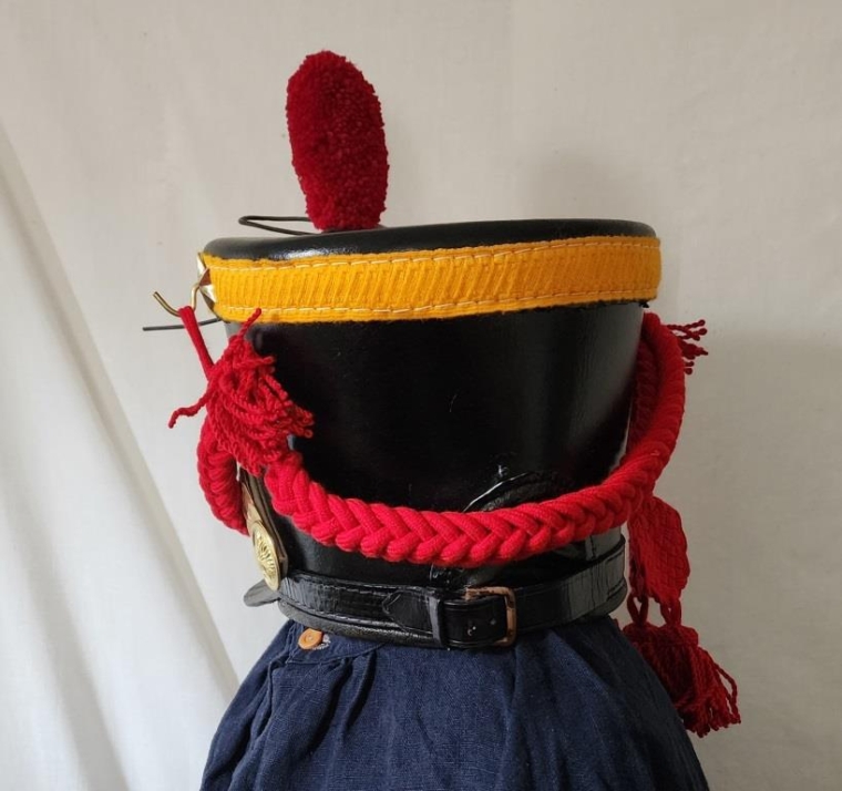 Shako Ropes Mexican Infantry \ Artillery leather Shako complete - Corps Sutler