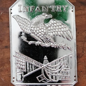 US War of 1812 - Infantry shako plate German Silver