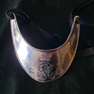 Napoleonic British Silver GR Gorget