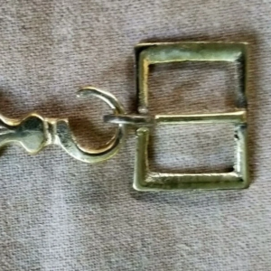 15th to 17th century Sword Brass belt hook and loop, set 1