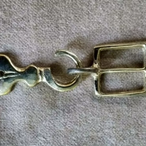 15th to 17th century Sword Brass belt hook and loop, set 2