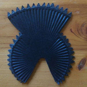 Black Leather Fan Cockade