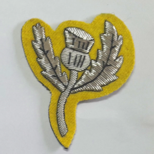 Napoleonic 92nd Highland Officers Turnback Embroidered Badge set of two