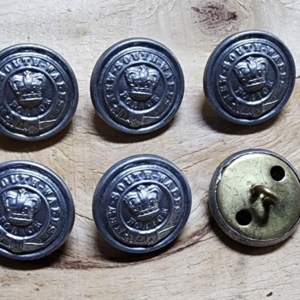 Australian Colonial - NSW Police Buttons - Silver 22 mm approx. 1850's