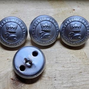 Australian Colonial - WA Police Buttons - Silver 24mm approx.