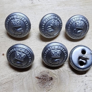Australian Colonial - WA Police Buttons - Silver 18mm approx.