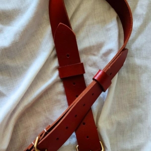 Prussian Potzdam 18th - 19th century Musket  sling - dark Red leather