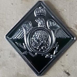 1806 Leger Shako Plate pressed, white metal