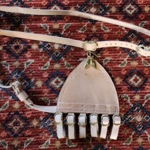 16th - 17th century sword leather waist Belt hanger