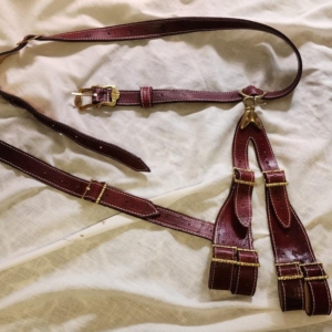 16th - 17th century sword leather waist  Belt - two supports