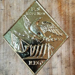 US War of 1812 - US Rifles shako plate pressed Brass
