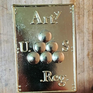 US War of 1812 - US Artillery Plate  pressed brass